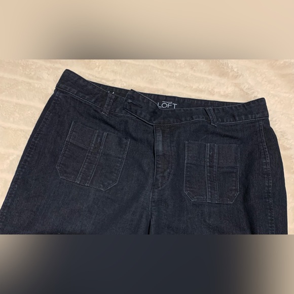 Pre loved curvy flare blue jeans size 14 by Loft - Picture 3 of 9